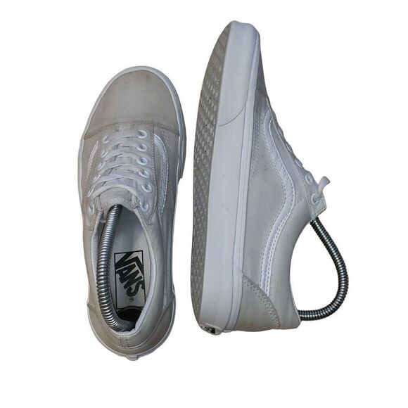 Vans Old Skool Sneakers Women Sz 7.5 True‎ White Low Top Skater Streetwear - Picture 6 of 8